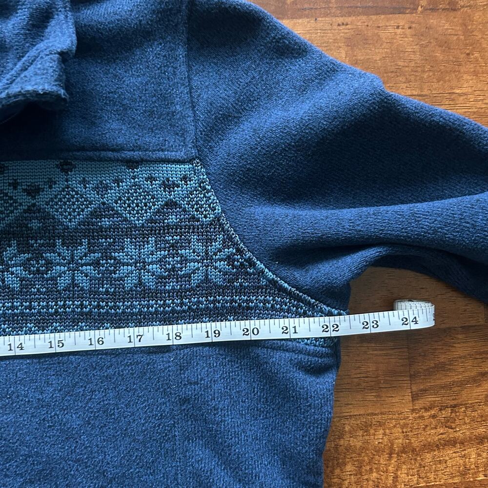 Laura Scott Full Zip Fleece Jacket snowflake Nordic Pattern Size XL (Runs Small) - Picture 5 of 9